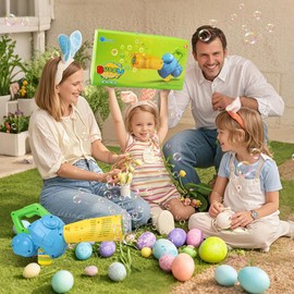 Duckura Bubble Leaf Blower, Outdoor Bubble Machine for Toddlers 1-3, Kids Bubble Gun Blower with 3 Bubble Solution, Summer Outside Yard Toy, Halloween Party Favor Birthday Gift for Age 2 3 4 Boy Girl