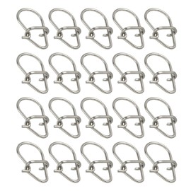 PATIKIL #3 Fishing Lock Snaps, 50 Pack Stainless Steel Fishing Clips Quick Change Fishing Lure Hook Connector Fishing Tackle Kit for Freshwater Saltwater Fishing Gear(0.55"x0.31")