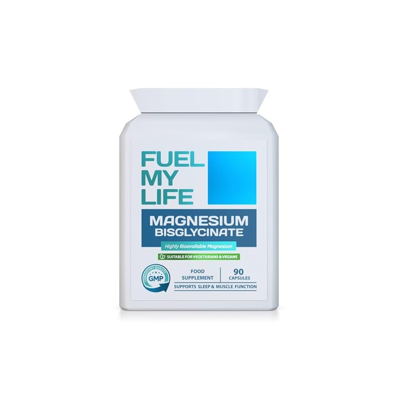 Magnesium Bisglycinate 500mg 90 Capsules - Extremely Bioavailable, High Absorption