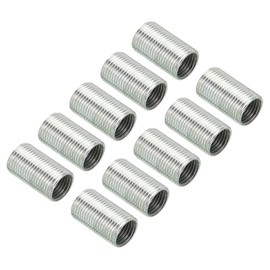 PATIKIL M12-M10 Thread Adapter Sleeve Reducing Nut 10pcs 20mm Screw Conversion Nut Threaded Tube Coupler Connector Pipe Fitting