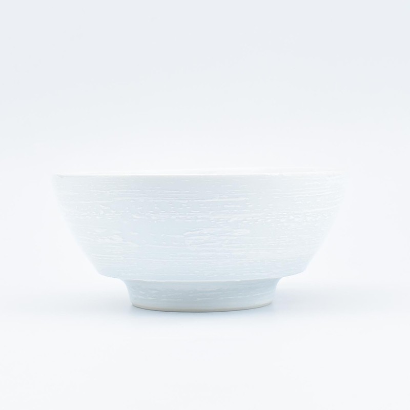 Arita Ware R0344 Ryoso Kiln Ultimate Ramen Pot, Shiosai White