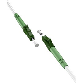 goobay 59589 Fibre Optic Cable (FTTH) / Singlemode (OS2) Simplex/LC APC (8°) Male to LC-APC (8°) Male/Optical Cable / 15 Metres