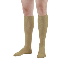 Ames Walker AW Style 132 Cotton 15-20 mmHg Moderate Compression Knee High Socks Khaki Large