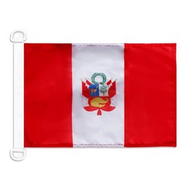 Peru Naval Ensign NAUTICAL Flag 18'' x 12'' - Peruvian War flags 30 x 45 cm - Banner 12x18 in for boat - AZ FLAG