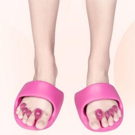 Toe Arch Acupressure Half Palm Slippers Massage Health Indoor shoes black (random)