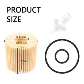 Engine Oil Filter for Car with Strong Filtering Ability,Car Oil Filters OEM#04152-YZZA1,04152-31090 Compatible with Lexus,Toyota,Professional Car Accessories to Protect Engine