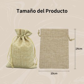Bolsas de Yute 30 Costalitos de Arpillera con Cordón Bolsitas para Dulces Regalo Recuerdo de Lino para Bodas de Joyería para Fiestas, Almacenamiento en El Hogar, Color Mixto