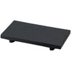 J-kitchens 873019 ABS Mini Sushi Plate, Black, Clear, 5.9 inches