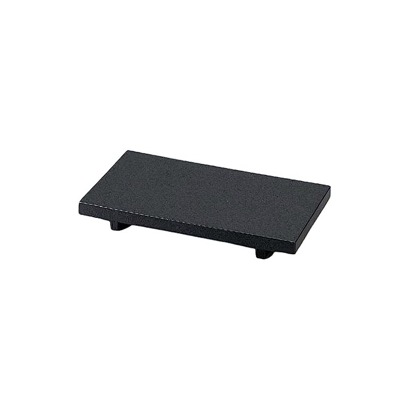 J-kitchens 873019 ABS Mini Sushi Plate, Black, Clear, 5.9 inches