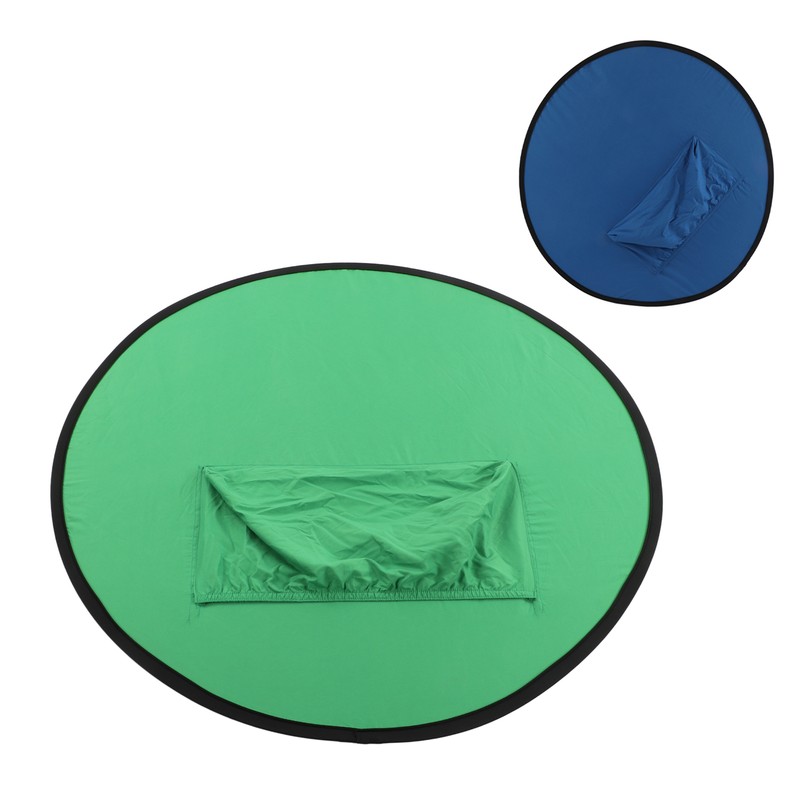 Blue Green 2 in 1 Background Screen Collapsible Portable Chromakey