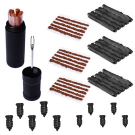 Zetatau Bike Tubeless Tire Tyre Repair Kit Plugger Plugs Tool Repair Tires Fix Flat Puncture MTB and Road Mountain Bicycle +35 Strips (15 x1.5 mm + 5 x 2.5 mm +15 x 3.5 mm)