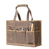 Waxed Canvas Tool Pouch,Garden Tool Bag Organizer with 14 Extra