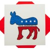 GREENHANDSHAKE Democratic Symbol, Artistic Donkey Greeting Card, Patriotic American, Quilling