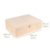 Creative Deco A4 Wooden Storage Box Unpainted Plain | 33.8