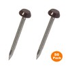 50 x Brown UPVC 30mm Poly Top Pins Nails Plastic