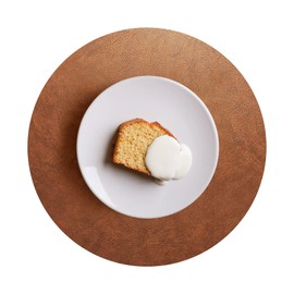 RENMTURE Faux Leather Placemats,Cup mat,Non-Slip, for Kitchen Dining Table,Conference,Restaurant,Coffee Shop (Walnut Brown, Round)