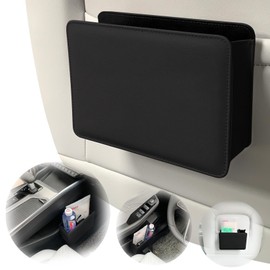 HiWODO Car Dustbin Small, Mini Car Trash Bin, Foldable Car Rubbish Bin, Dustbin for Car, Nappa Leather Car Waste Container, Multi-Purpose Car Boot Organiser, Car Accessories Interior, Car Organiser