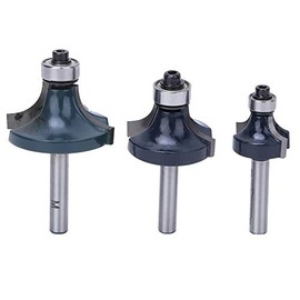3 Piezas Broca Redonda de Esquina Con Vástago de 1/4 Pulgada, Broca Redondeadora de Bordes Redondeados Con Cortador de Fresado de CarpinteríaOtros accesorios para herramientas eléctricas