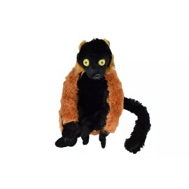 K&M CUDDLEKINS Lemur Red-ruffed Cute Soft Stuffed Realistic Plush Animal, Gift, Toy 11" F3486
