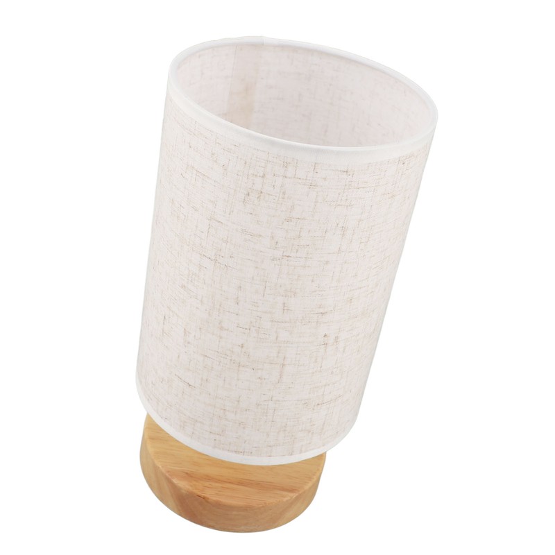 LED Bedside Lamp Touch Control Wood Nightstand Lamp Desk Cabinet