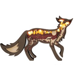 3D Wooden Animal Carving LED Night Light, Wood Carving Light, Modern Home Decoration, Decorative Tables, Cabinets, Living Rooms, Bedrooms, Offices, Farmhouses, Bookshelves, Perfect Holiday Gifts