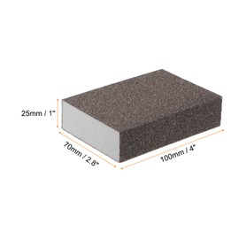 sourcing map 10pcs Medium Grit Sanding Sponge Blocks 120-180 Grit Foam Sanding Block for Polishing Kitchen Metal Wood Drywall, 100x70x25mm