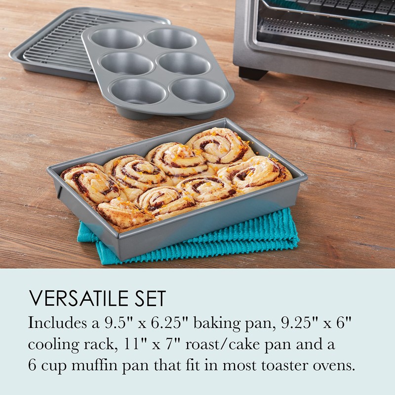 Chicago Metallic Professional 4-Piece Non-Stick Toaster Oven Set