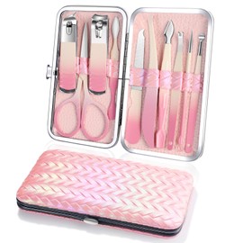 Manicure Set, Nail Clippers Set, 10-Piece Pedicure Set, Personal Care Tools, Portable Nail Care Set with Travel Organiser, Manicure Set, Men Nails Set, Women