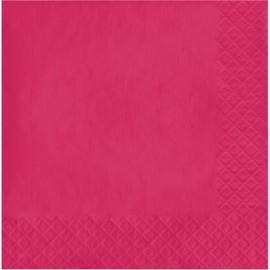 Creative Converting Touch of Color 2-Ply 50 Count Paper Lunch Napkins, Hot Magenta