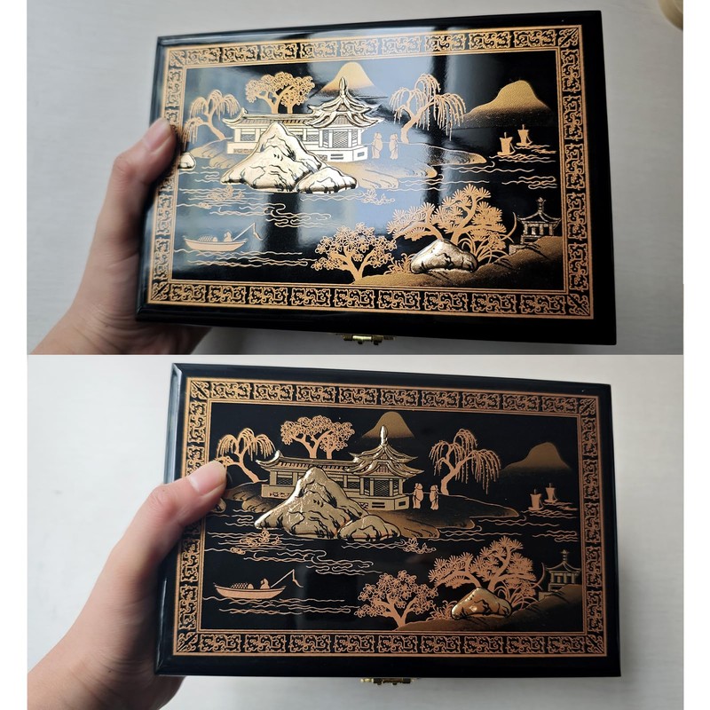 Fengshuibringluck Traditional Jewelry Box Dragon Phoenix Wood Jewelry Organizer Mother's