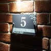 Badgemaster Modern Anthracite House Number Sign Plaque Stainless Steel Standoffs