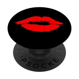 Black Back Red Lipstick Mouth