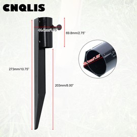 CNQLIS 6Pcs 10-3/4" Outdoor Flashlight Holders for Metal Ground Nail Solar Light and Torch Flashlight Holders, Replacement Light Stake, Freestanding Pole, Fishing Rod,Umbrella,Flagpole