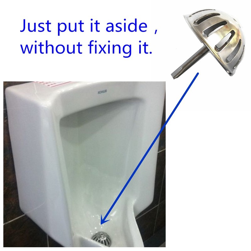 Peterbell Strive Urinal Strainer, Commercial Washout Urinal With Top Spud