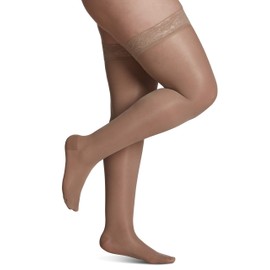 SIGVARIS Women's Sheer Fashion 120 Thigh High Compression Hose 15-20mmHg