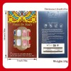 4th of July Press on Nails Short Square Red White