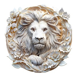Wooden Puzzle Adults and Children, 3D Paper Lion Circular Unique Puzzle, Wooden Puzzle Adults with Wooden Gift Box (M-200 Pieces)