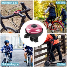 Xthuge Classic Bike Bell, Aluminum Bicycle Bell, Loud Crisp Clear Sound Bicycle Bike Bell for Adults Kids(Pink-Left Hand Use)