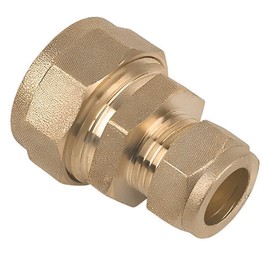 Bag of 2-15mm x 12mm Brass Compression Reducing Coupling (Known as Pipe Reducer/Compression Coupling / 12mm to 15mm Connector Also Available in 8mm, 10mm, 12mm, 15mm, 22mm, 28mm)