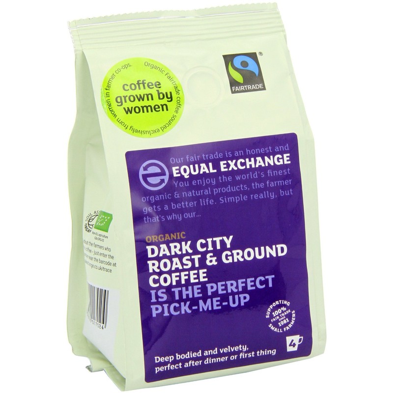 Organic & Fairtrade Dark City Roast And Ground Coffee- 227g