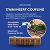Netafim 17mm Techline Insert Coupling - Drip Irrigation Barbed Insert