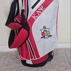 Factory Custom Alpha Psi Stand Golf Bag Red and White with Customization for Travel and Club Loading Model Golf BagColor: Orange, Style: Unisex