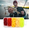Anseom Pack of 161 Bait Rubber Fish Artificial Worm Artificial