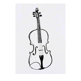 'Classical Violin ' Temporary Tattoo - Water Resistant, Skin-Safe, Non-Toxic Transfer (TO00075041)