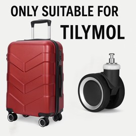 TILYMOL Luggage Wheels Replacement - Our Suitcase Replacement Wheels are Only Designed for TILYMOL Luggage, and aren't Compatible with Other Luggage Brands (Black)