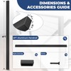 Gyykzz 4FT Aluminum Handrail Black, Rectangular Flat Top Hand Rail
