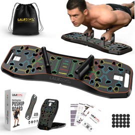 LALAHIGH Push Up Board - 5-in-1 Multifunctional Home Gym Equipment, Portable Workout Board for Strength Training with Push Up Handles & Carry Bag, Full Body Exercise Fitness Equipment for Men & Women