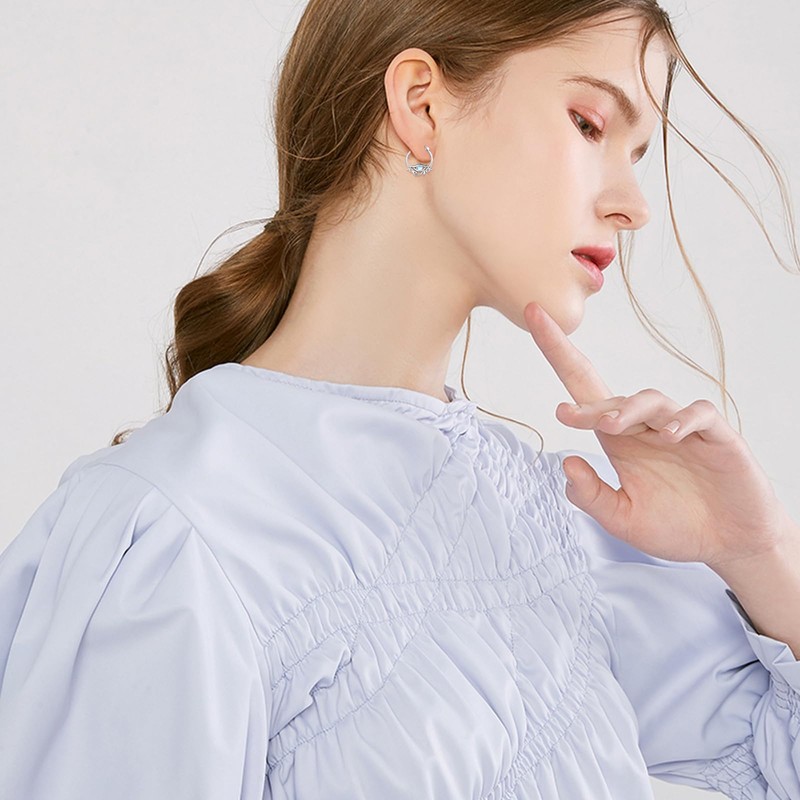 Eye of Horus Earrings for Women S925 Sterling Silver Moonstone