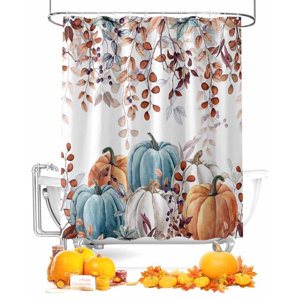 IDOWMAT Shower Curtain - Waterproof Polyester Fabric Shower Curtain Set