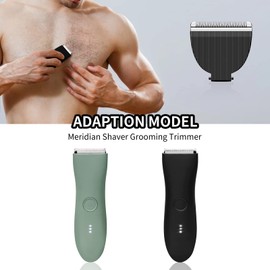 2 Pack Replacement Blades for Meridian Trimmer, Hygienic Ceramic Replacement Blades Compatible with Meridian Body Trimmer, Black